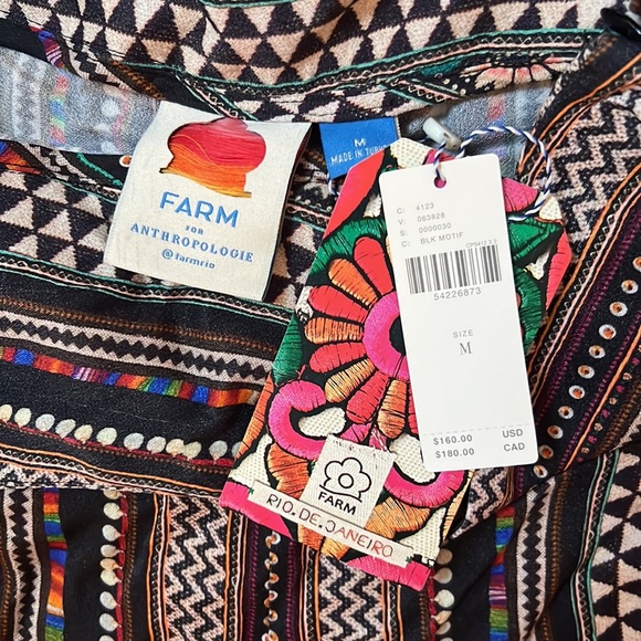 FARM Rio Anthropologie Cropped Wide Leg Pants M Medium NWT! - Picture 4 of 6